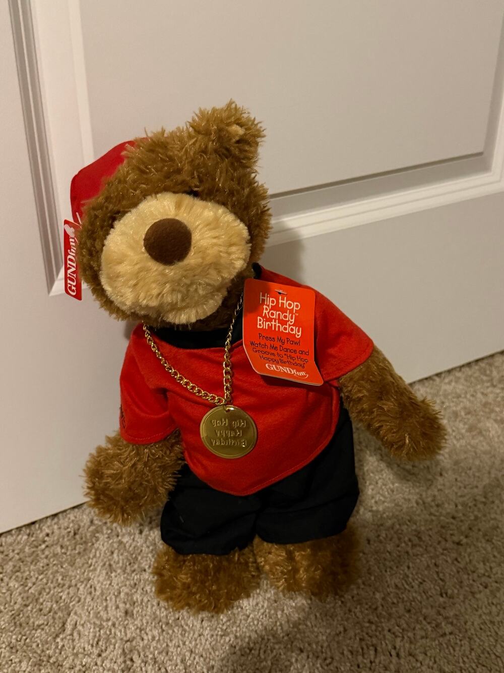 GUND Hip Hop Randy Birthday Animated Plush Bear 10” Musical Plush *Read*